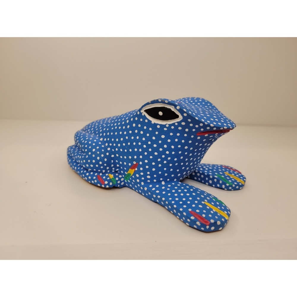 Carved And Painted‎ Frog Decoration